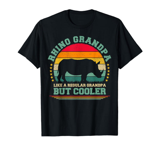 Rhino Lover Funny Vintage Rhino Grandpa Father's Day T-Shirt