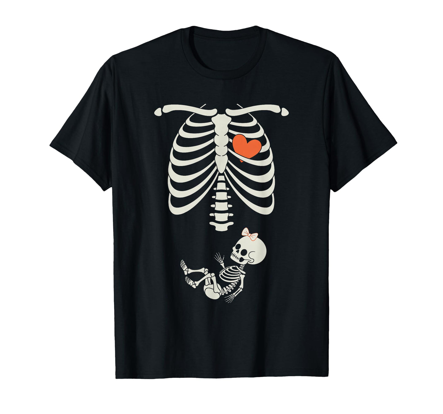 Baby Shower Skeleton Halloween Pregnancy Annoucement Girls T-Shirt