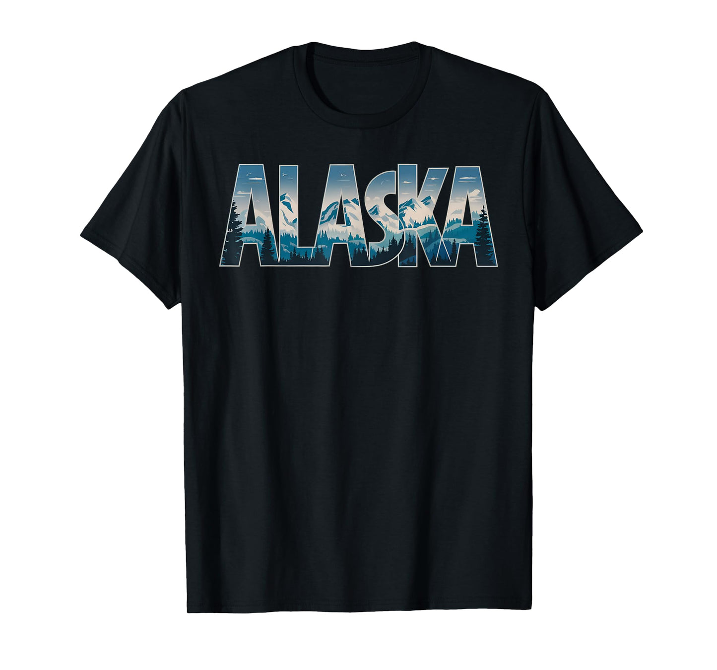 Alaskan Snowy Mountain Alaska Day Gifts Mens Womens Alaska T-Shirt
