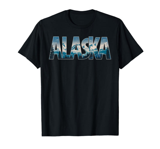 Alaskan Snowy Mountain Alaska Day Gifts Mens Womens Alaska T-Shirt