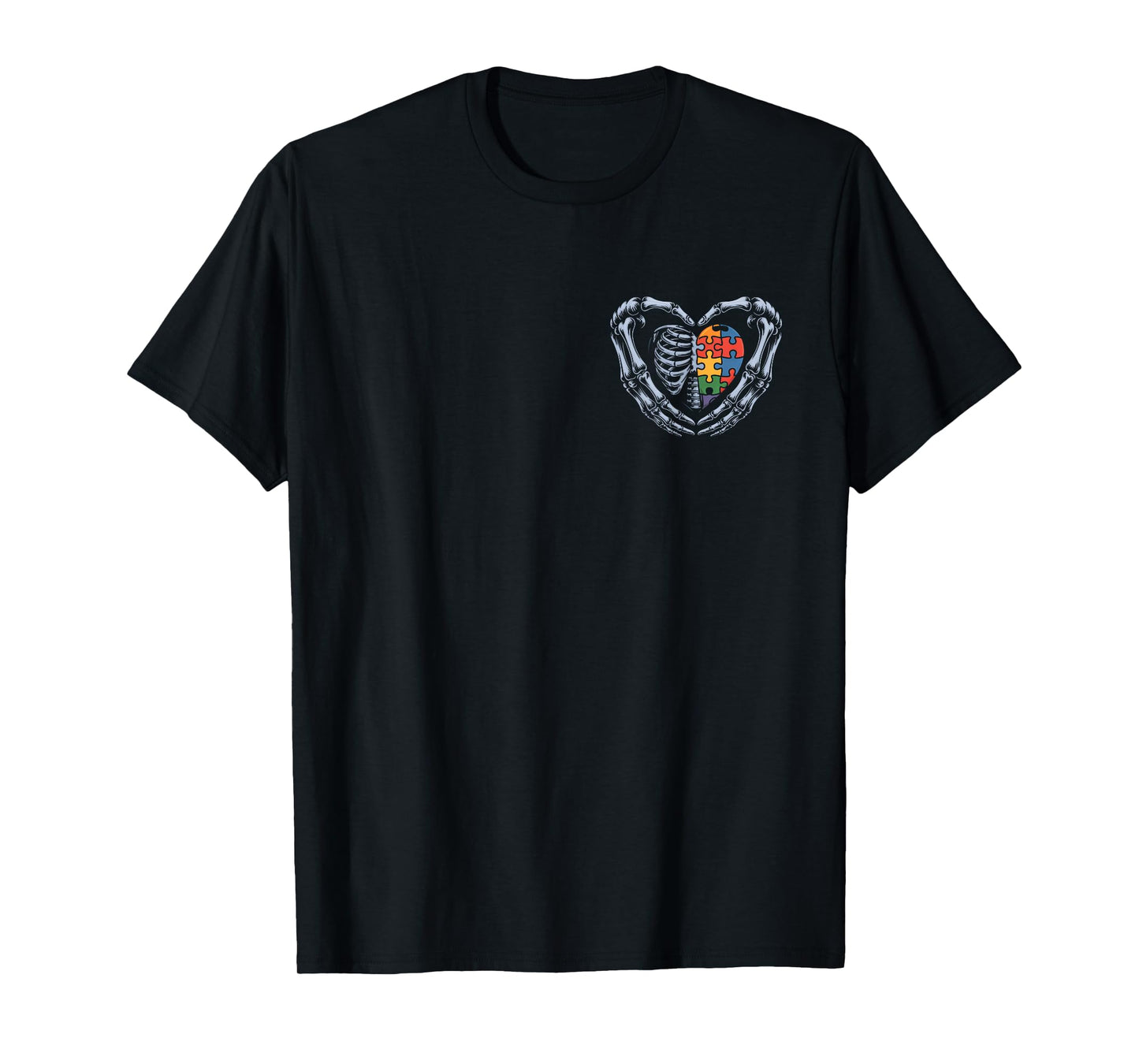 Skeleton Heart Puzzle Halloween Cute Spooky Gifts T-Shirt