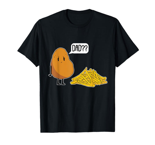 Dad Potato Lazy Halloween Costume Funny French Fries T-Shirt