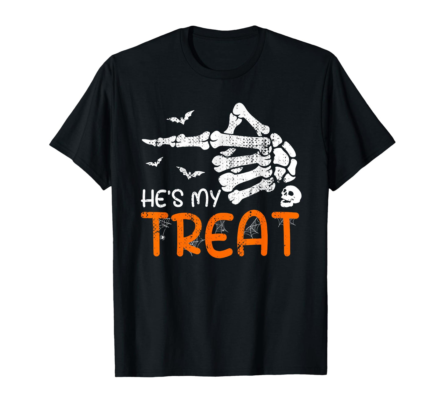 He's My Treat Skeleton Hand Halloween Costume Couples T-Shirt