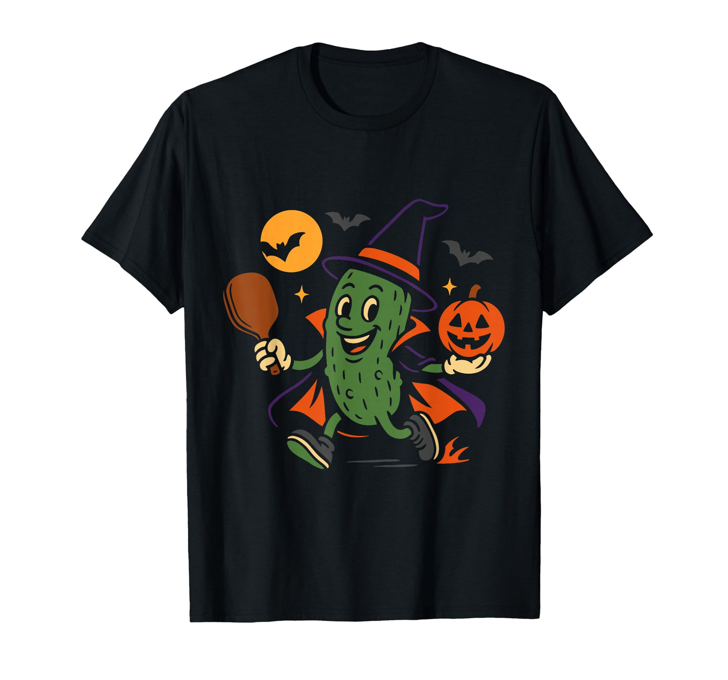 Pickleball Witch Halloween Funny Costume Design T-Shirt