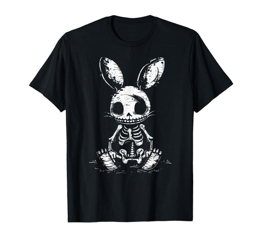 Skeleton Bunny Rabbit Skull Alt Goth Grunge Horror Aesthetic T-Shirt
