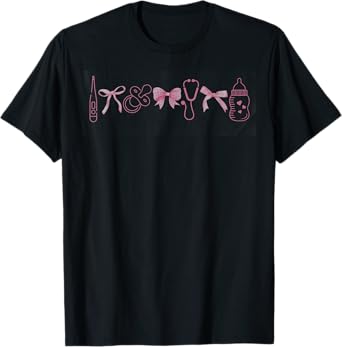 Coquette Mother Baby Nurse Graduation Postpartum RN NICU T-Shirt