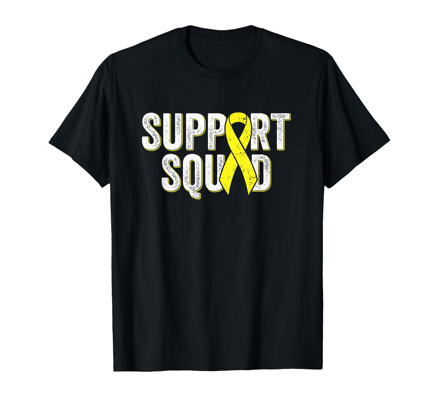 Ewing's Sarcoma Support Squad - Yellow Awareness Ribbon T-Shirt