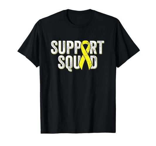 Ewing's Sarcoma Support Squad - Yellow Awareness Ribbon T-Shirt