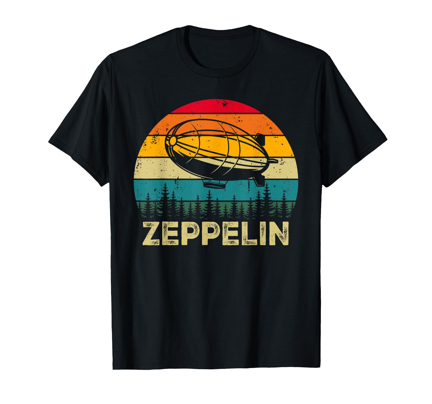 Vintage Retro Zeppelin 70s 80s Dirigible Airship Blimp T-Shirt