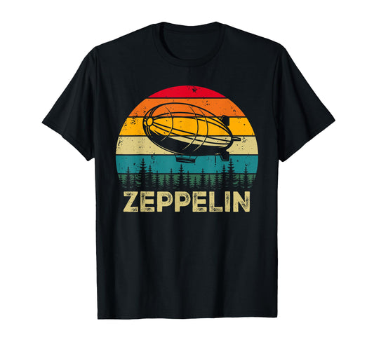Vintage Retro Zeppelin 70s 80s Dirigible Airship Blimp T-Shirt
