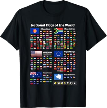 Flags of the Countries of the World International Gift T-Shirt