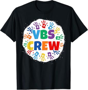 2022 Vacation Bible School Bleached Handprints VBS Crew T-Shirt