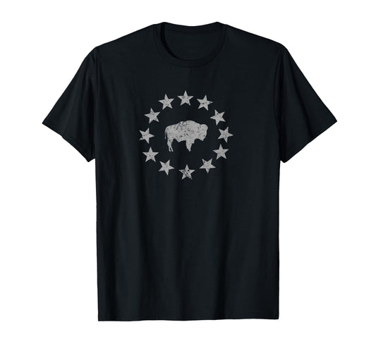 American Vintage Buffalo Silhouette Love Bison Men Women T-Shirt