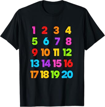 Counting 1-10 Learn to Count Number School Kids Teacher T-Shirt