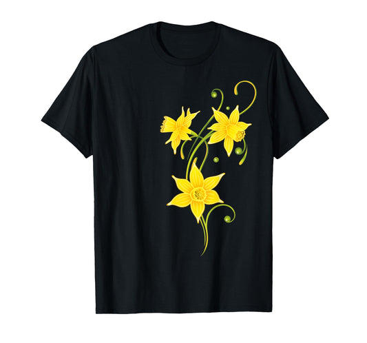 Daffodils Flower Shirt Floral Spring Design Easter tee T-Shirt