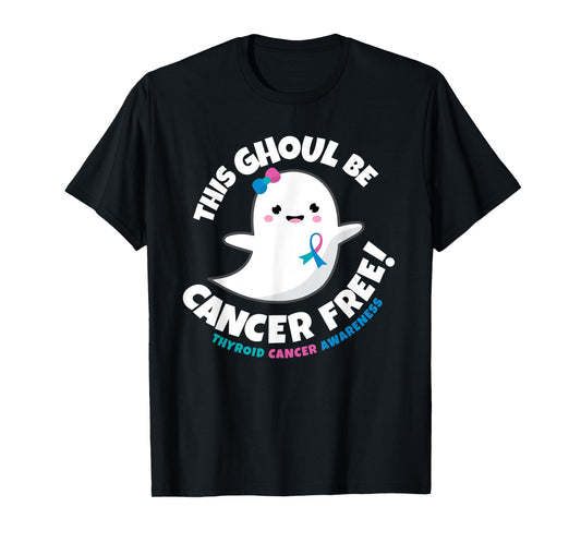 Thyroid Cancer Free Survivor Halloween Cute Ghost Girl Gift T-Shirt