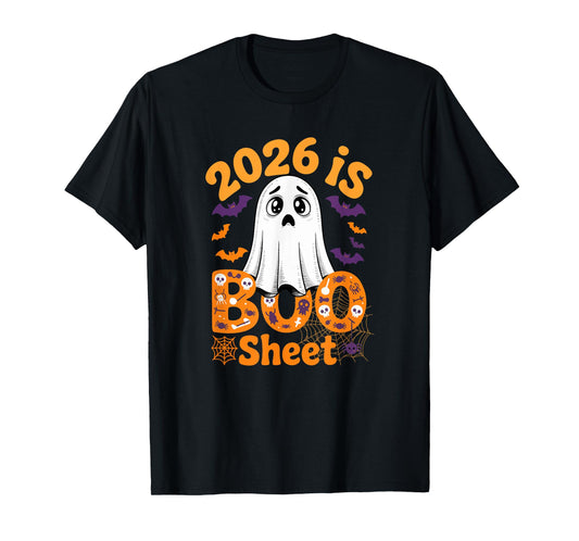 2026 is Boo Sheet Boo Ghost Halloween Costume Boring T-Shirt