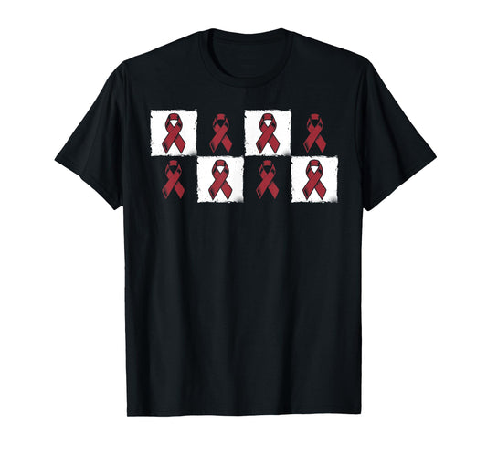 Ribbon- Multiple Myeloma Cancer Awareness Supporter T-Shirt