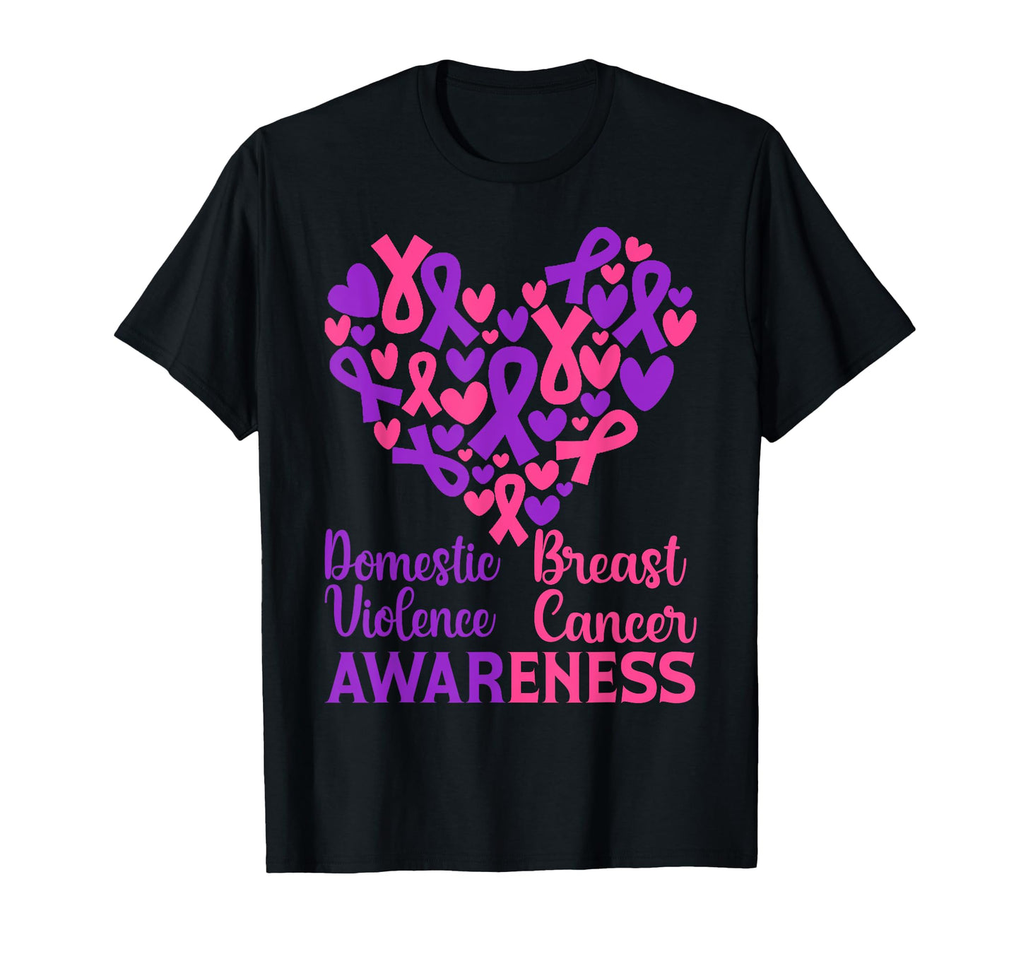 Domestic Violence & Breast Cancer Awareness Month Warrior T-Shirt