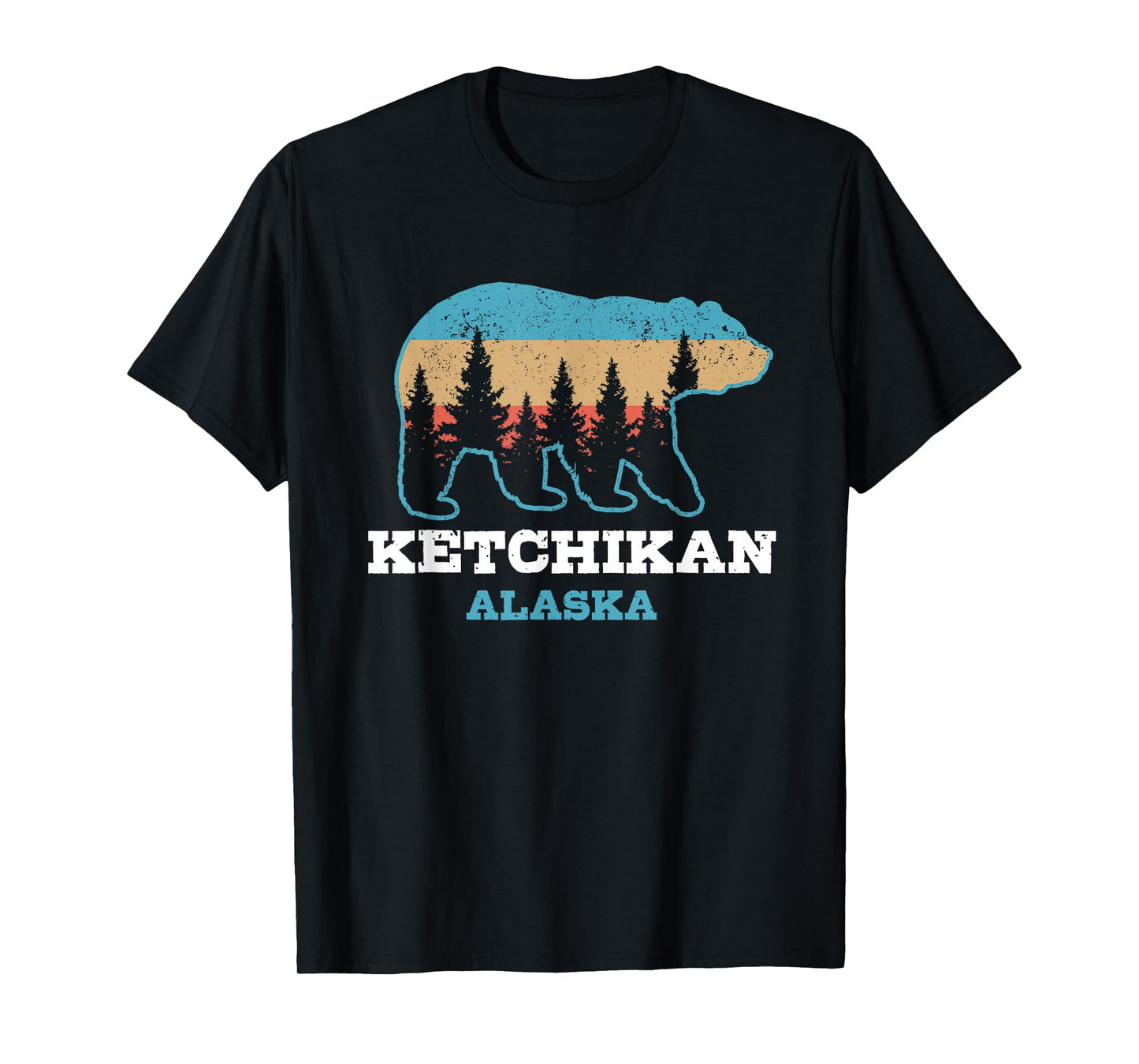 Ketchikan Alaska Vintage Grizzly Bear Nature Souvenir Gift T-Shirt