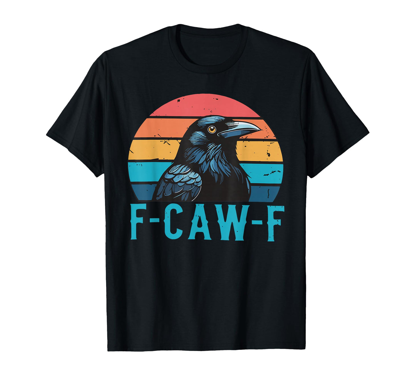 F-Caw-F Funny Halloween Crow Gothic Moon Design T-Shirt