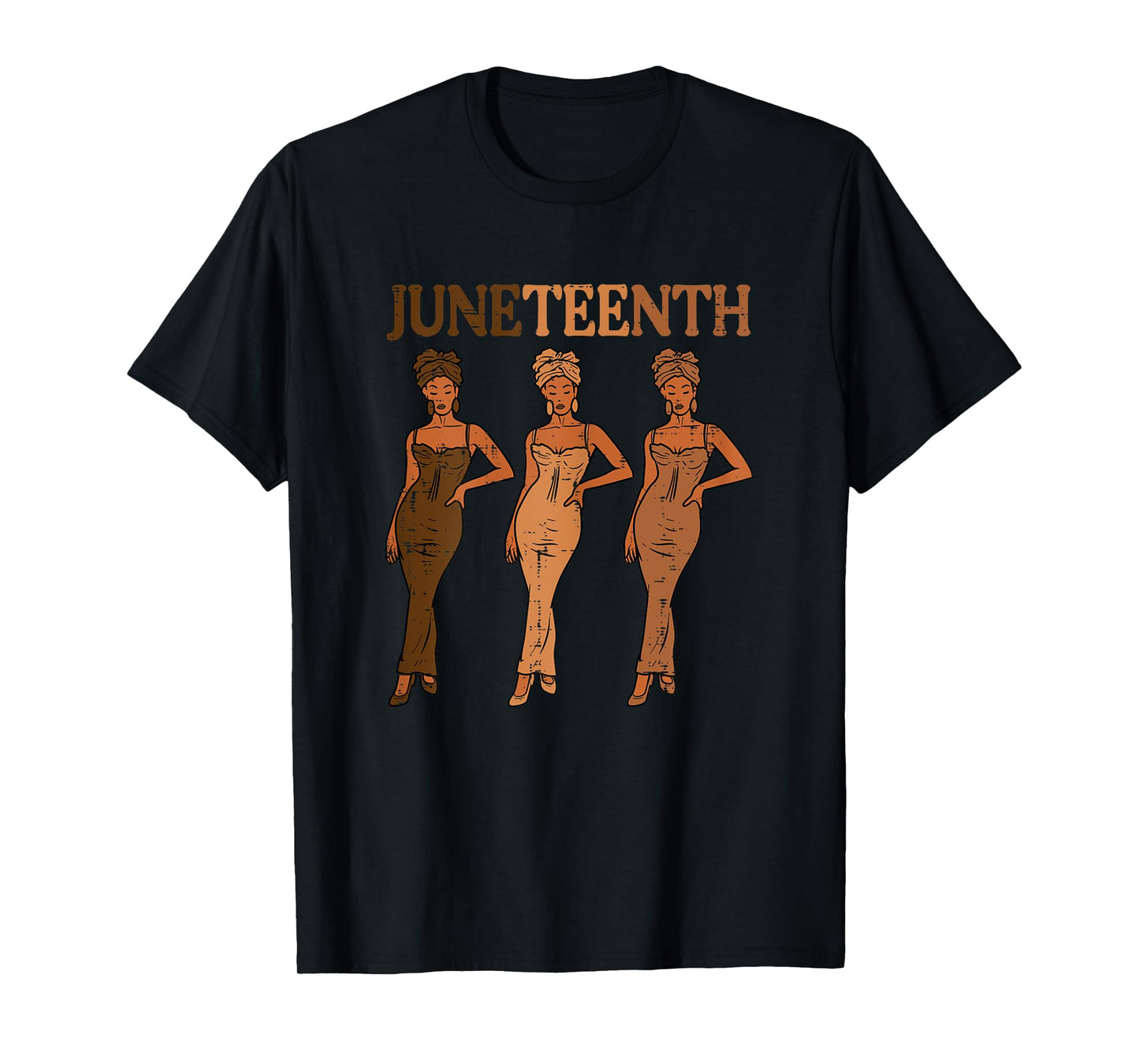 Juneteenth Black Woman Dress 1865 Melanin Women Girls Kids T-Shirt