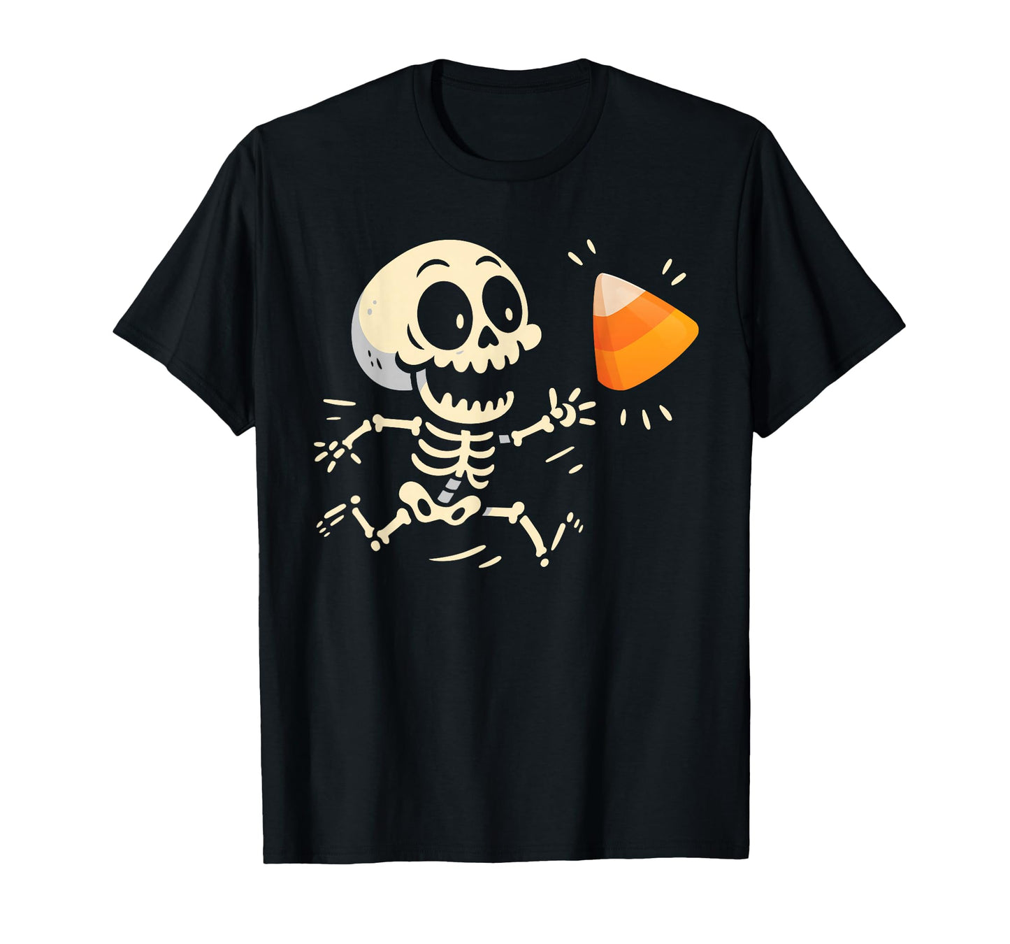 Funny Halloween Skeleton Candy Corn Costume Kids Boys Girls T-Shirt
