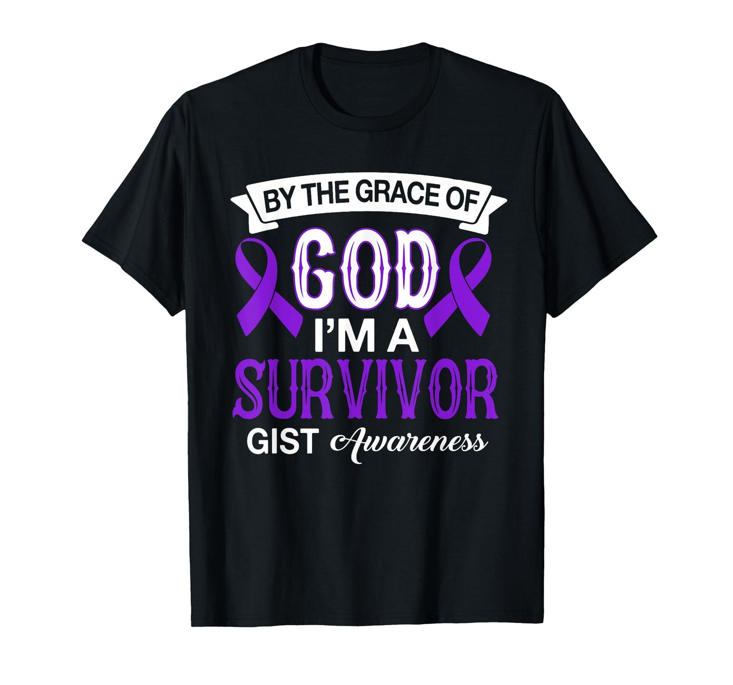 I’m A Survivor GIST Awareness Believe God Purple Ribbon Gift T-Shirt