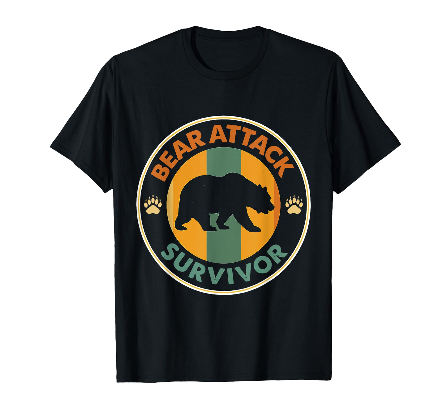 Vintage Bear Survivor Humor Biker Hiker Mountain T-Shirt