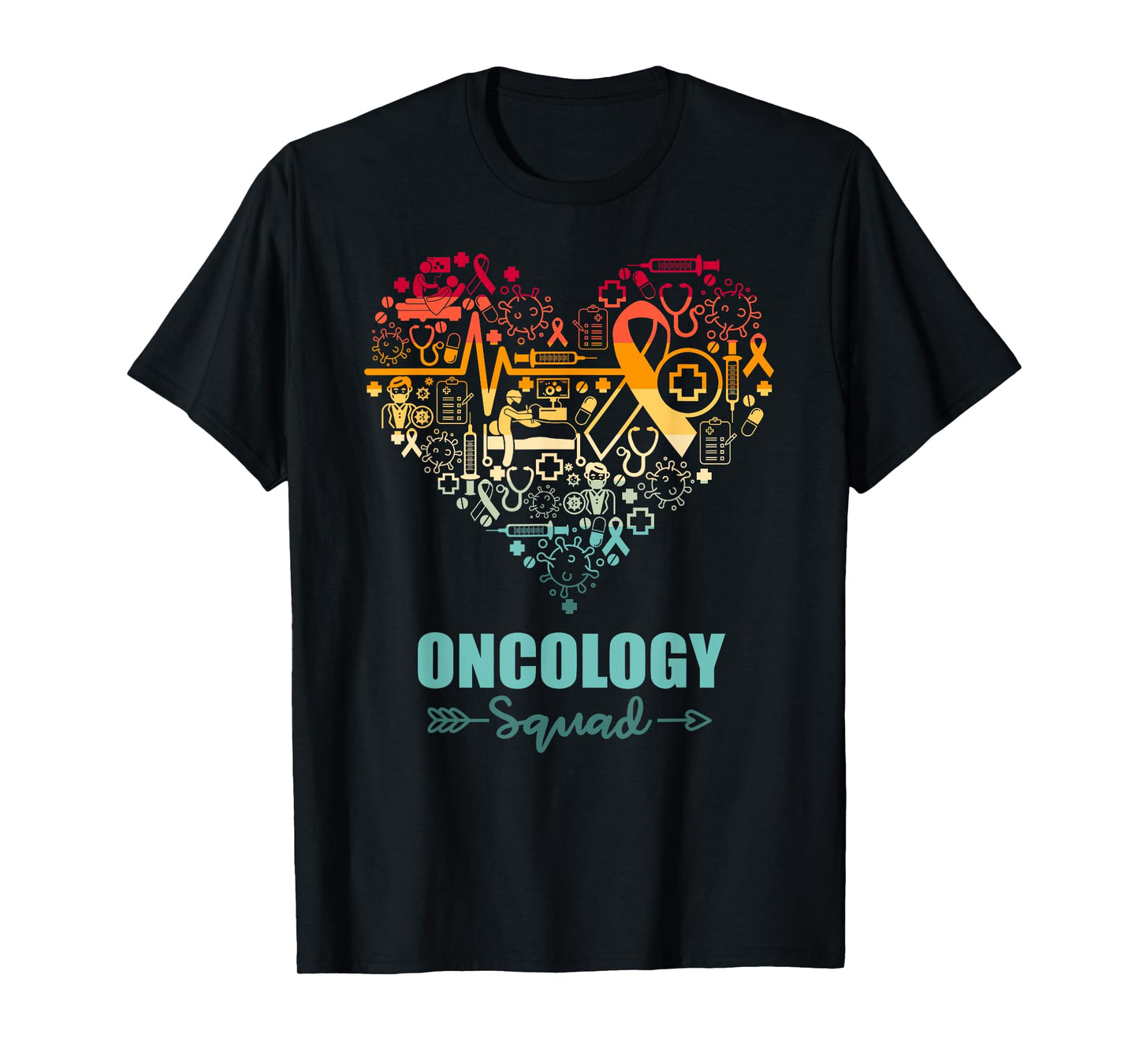 Oncology Squad Heart Funny Oncology Team T-Shirt