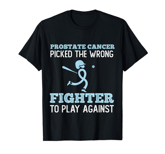 Baseball Player Prostate Cancer Patient Fighting Cancer T-Shirt