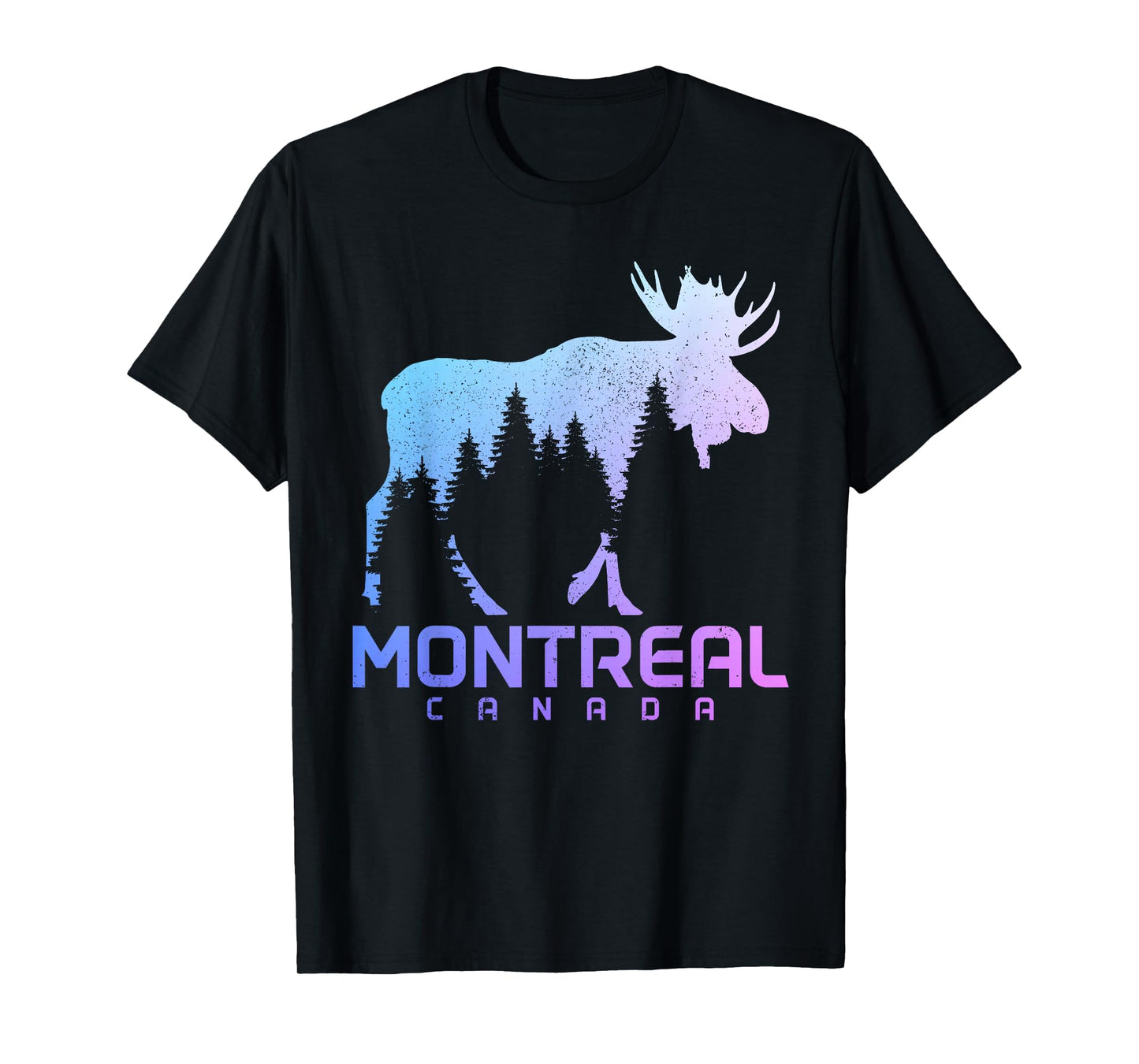 Montreal Quebec Canada Vintage Moose Souvenir T-Shirt