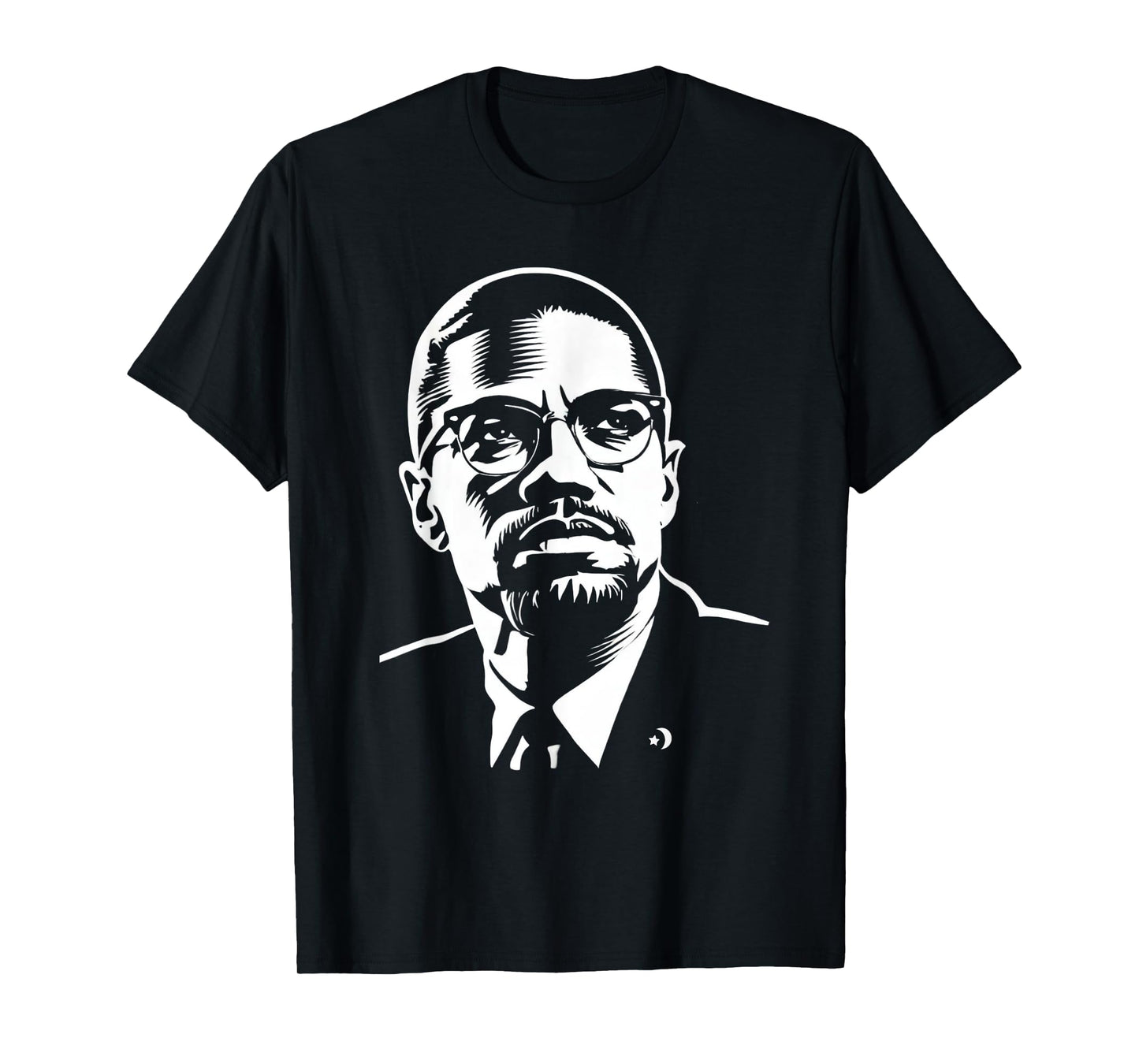 12 MONTHS OF BLACK HISTORY Unisex-Child Black Small Malcolm The Pan African Muslim Graphic Print Classic Fit Short Sleeve T-Shirt