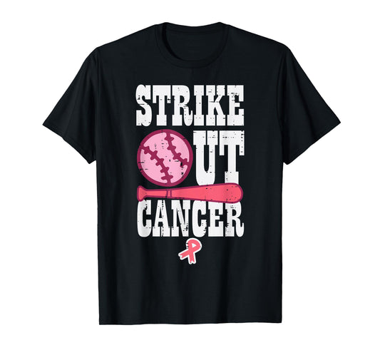 Strike Out Cancer Baseball Breast Cancer Awareness Women T-Shirt