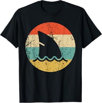 Shark Fin Retro Style Shark T-Shirt