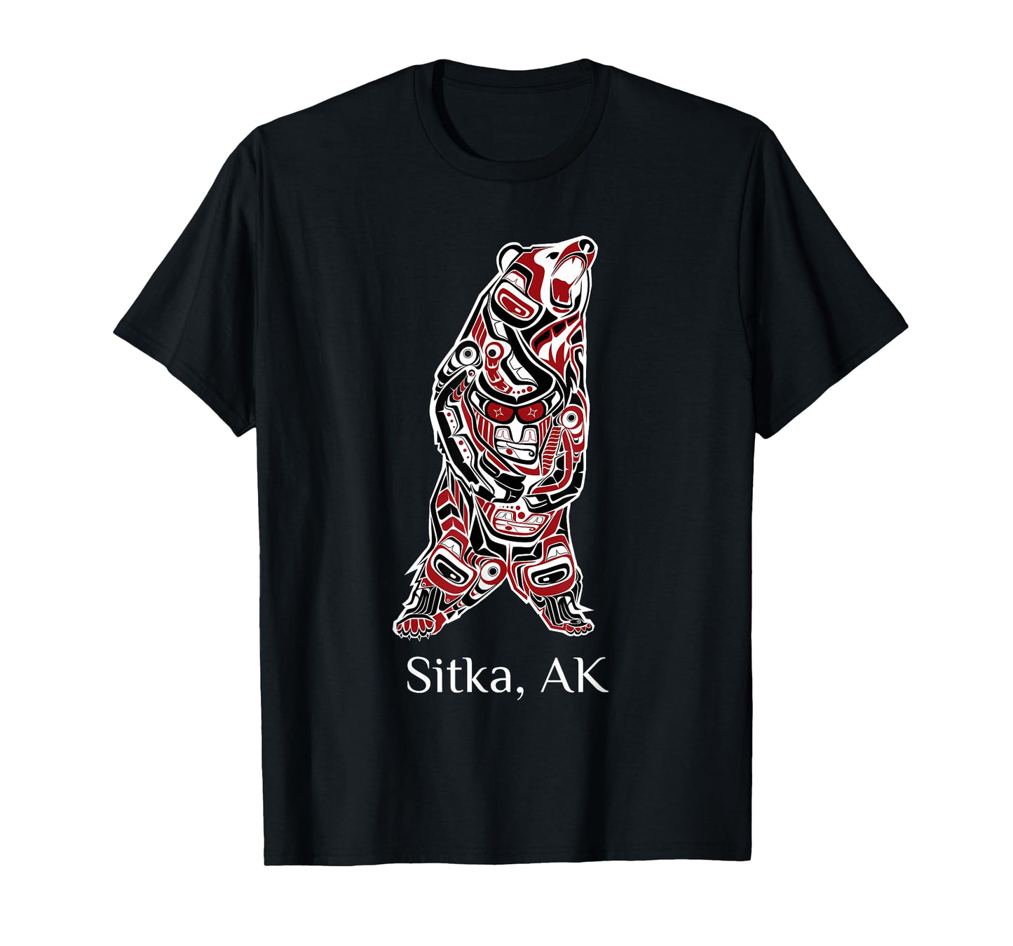 Sitka Alaska Native American Indian Brown Grizzly Bear Gift T-Shirt
