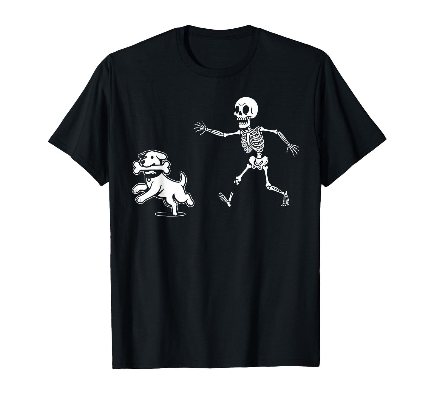 Halloween Skeleton Dog Trick or Treat Bones T-Shirt