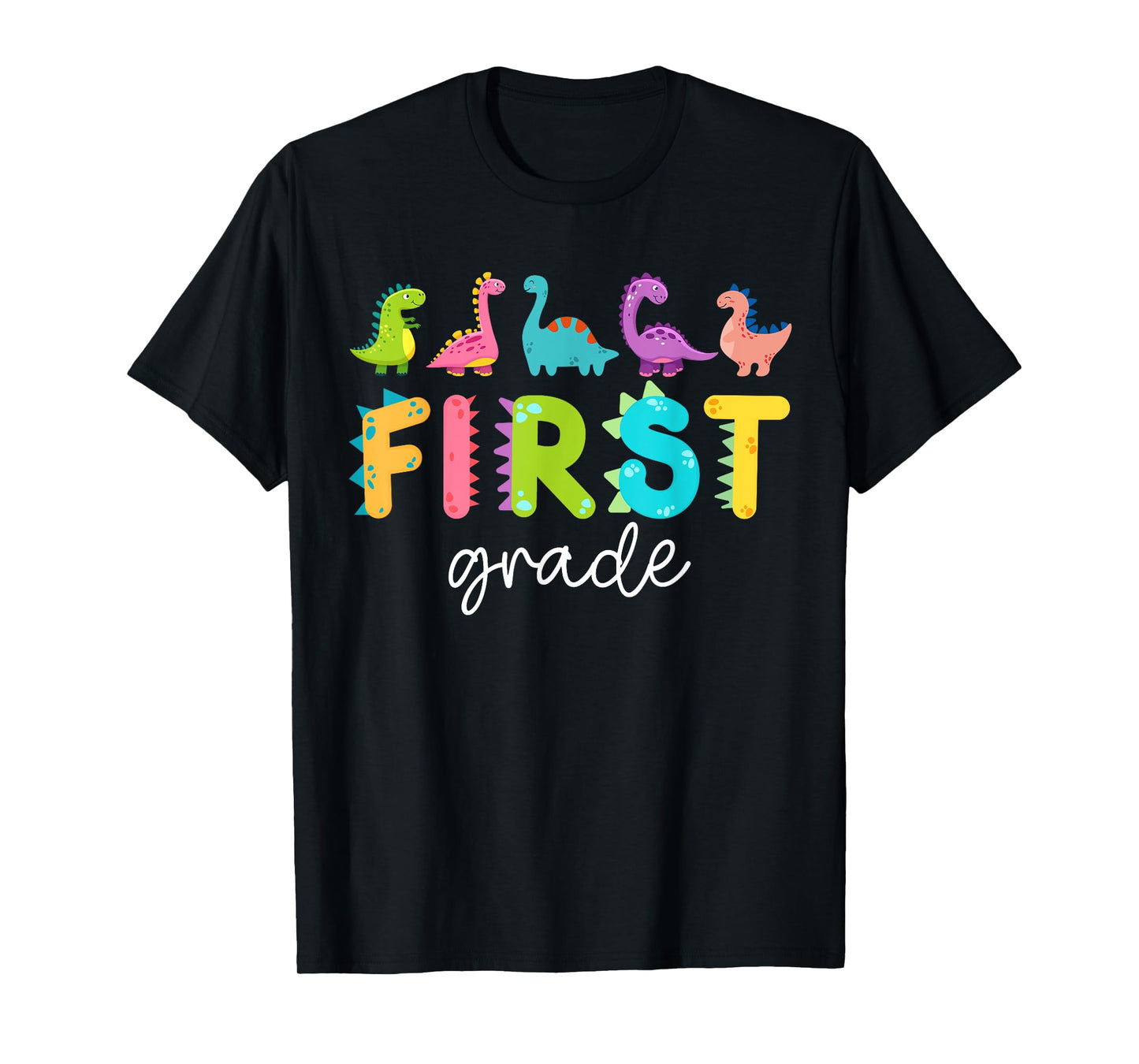First Grade Dinosaurs Back To School 1st Grade Teacher T-Shirt