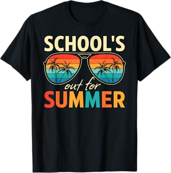 Schools Out For Summer Teacher Kids Last Day Of School 2025 T-Shirt