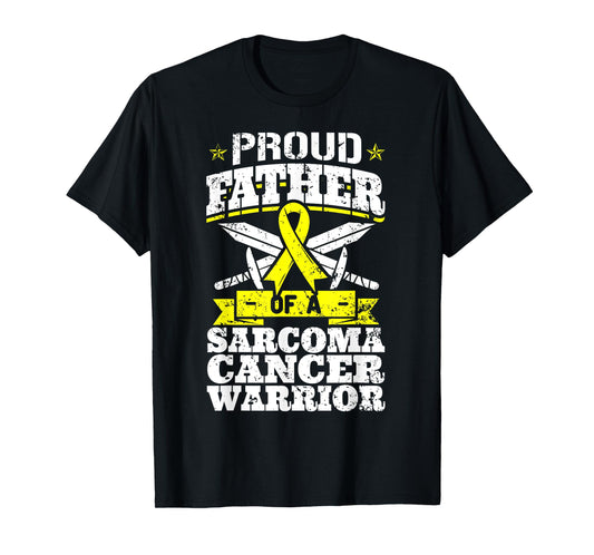 Proud Father Of A Sarcoma Cancer Warrior Awareness Dad T-Shirt
