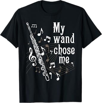 My Wand Chose Me - Flute Player Flutist Marching Band Music T-Shirt