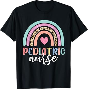 Cute Pediatric Nure Peds Nurse Nursing School Team Rainbow T-Shirt