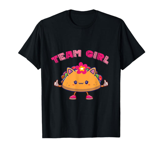 Cute Tacos Mexican Gender Reveal Team girl kid girl Toddler T-Shirt