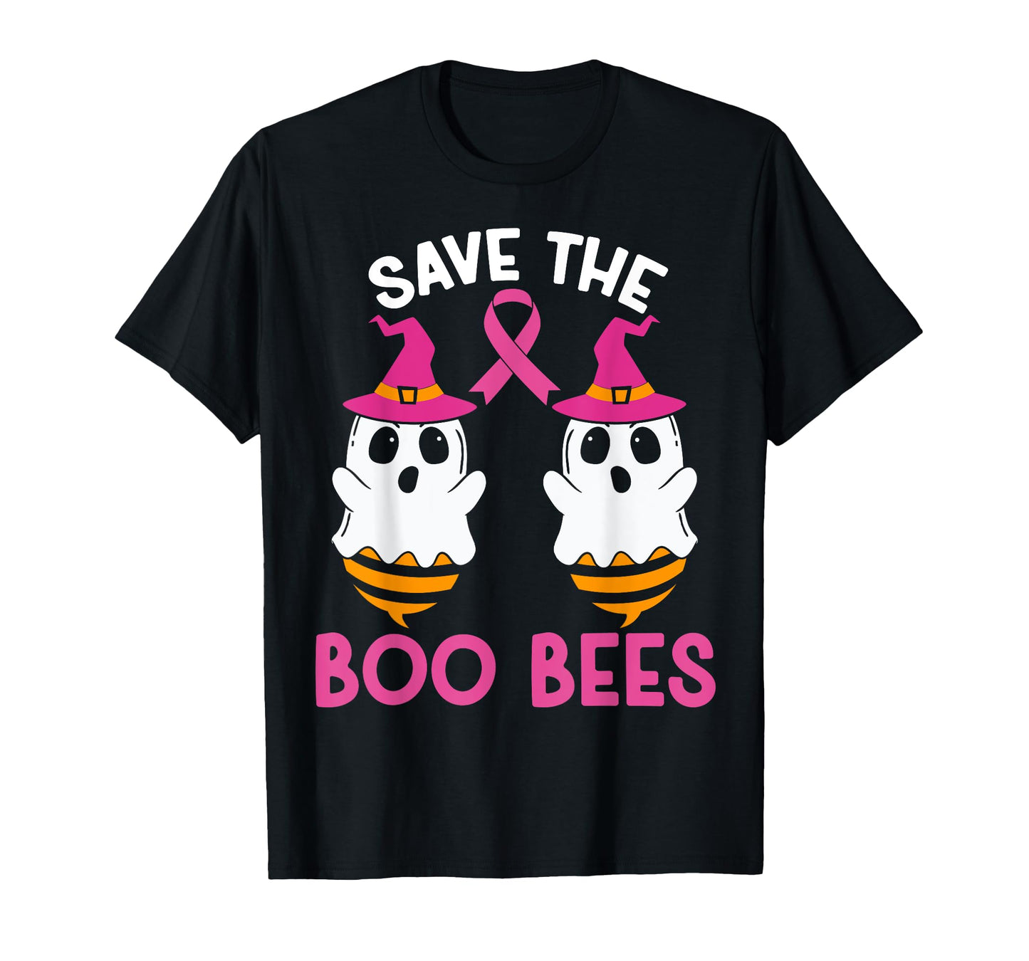 Save The Boobees Boo Bees Breast Cancer Awareness Halloween T-Shirt