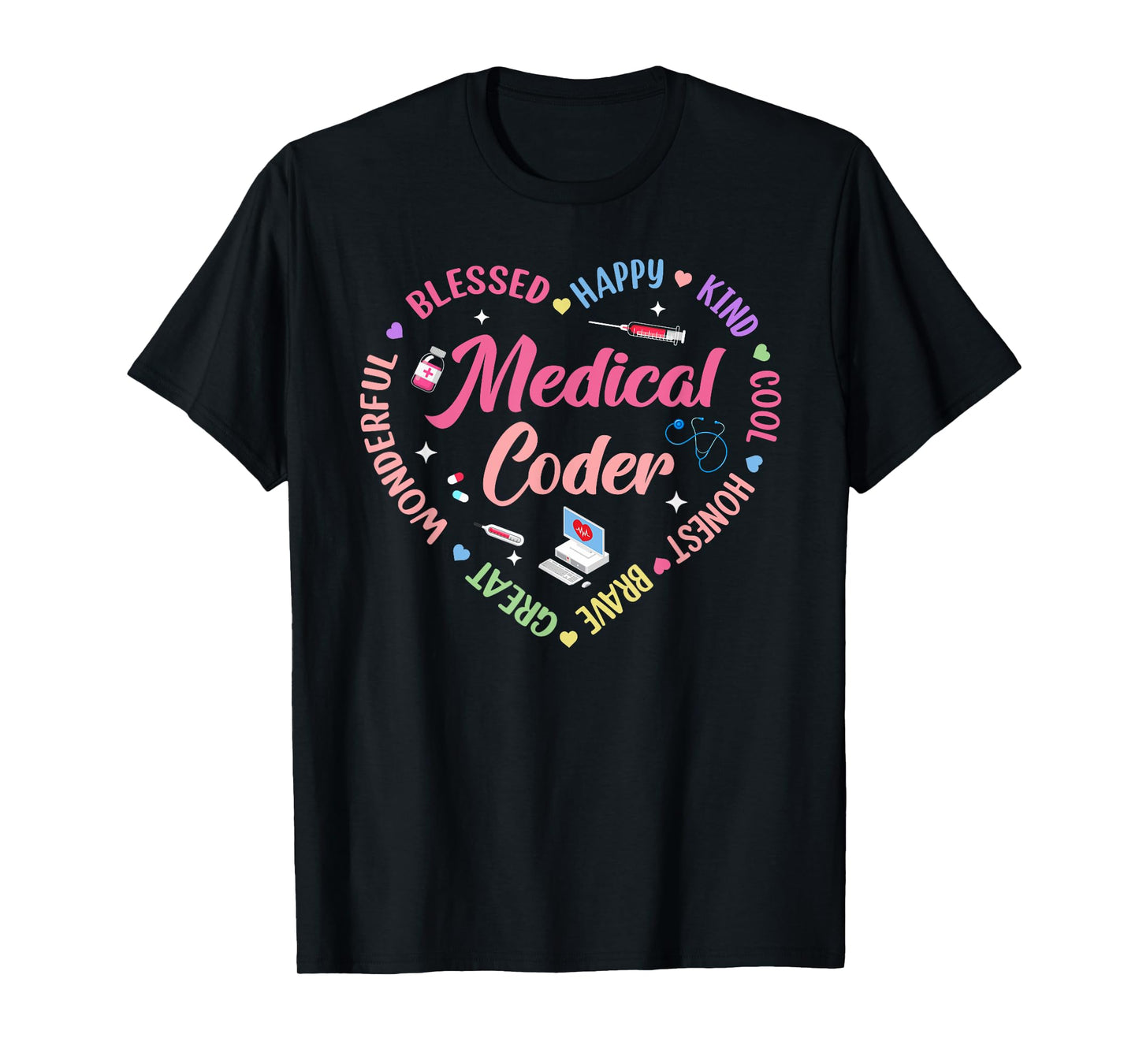 Medical Coder Heart Hospital Nurse Coder And Biller T-Shirt