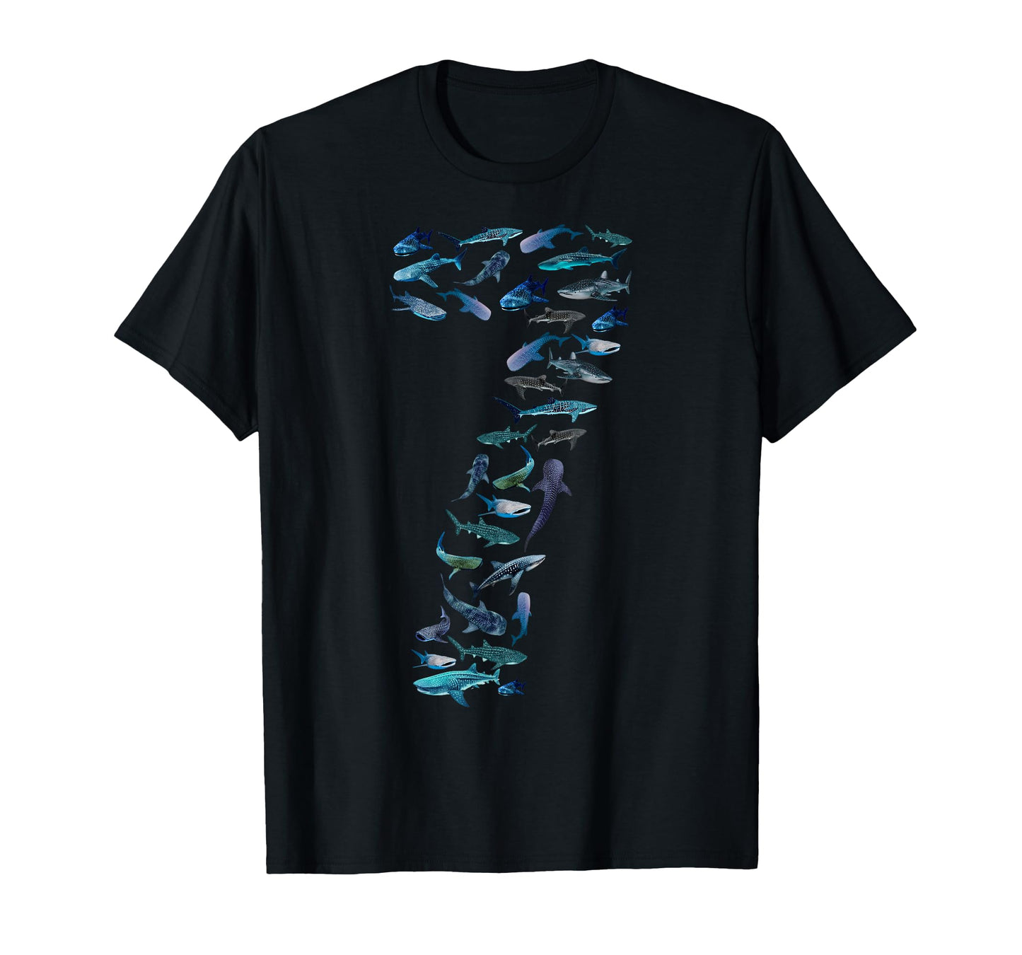 7th Birthday Boy Seven-Year-Old Sea Ocean Fish Whale Shark T-Shirt