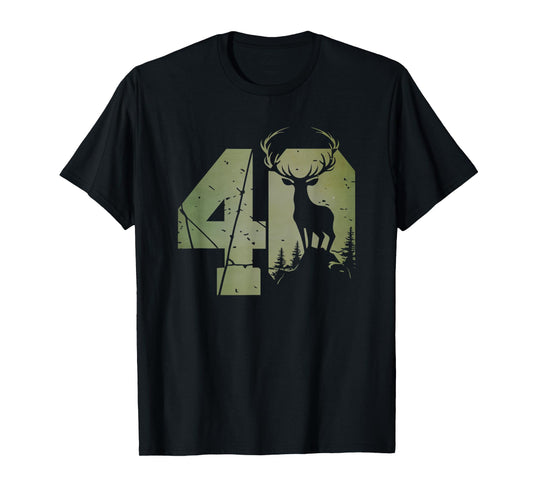 Deer motif for hunter 40th birthday or anniversary T-Shirt
