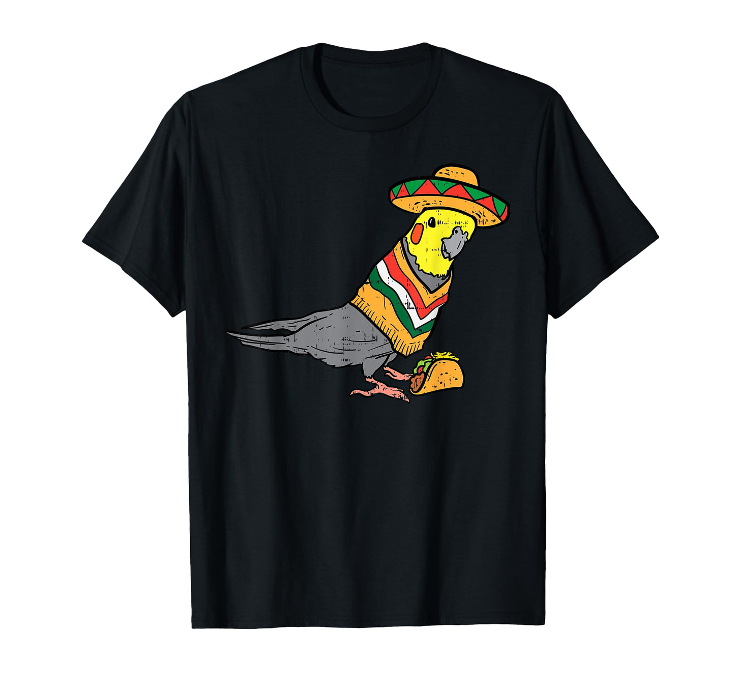 Mexican Cockatiel Bird Sombrero Taco Cute Cinco De Mayo T-Shirt