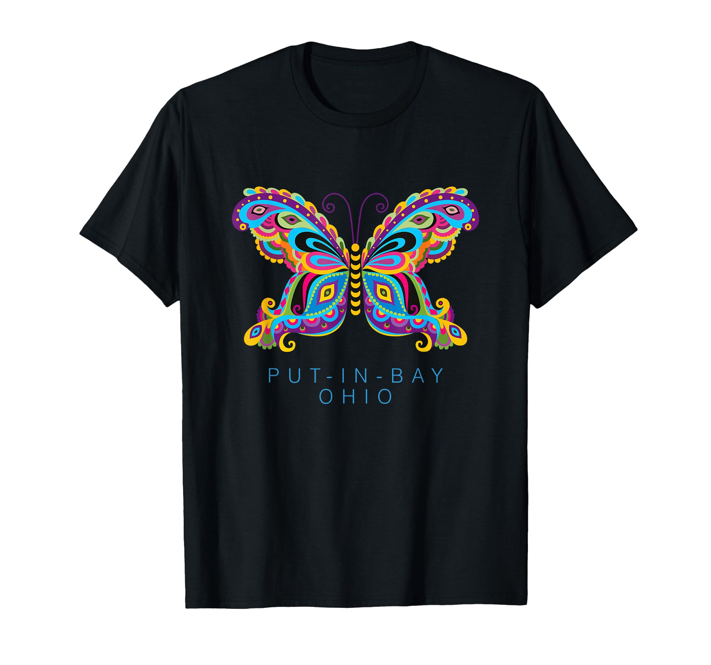 Put-in-bay Ohio Souvenir Butterfly Graphic T-Shirt