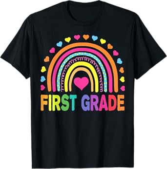 First Grade Rainbow Girls Boys Teacher Team 1st Grade Squad T-Shirt
